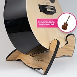 Support guitare en bois d’hévéa Mindozik™️ pour guitare acoustique (classique ou folk) – Superbe porte guitare / Pied de… - Les Beatles, Paul McCartney, John Lennon, RIngo Starr, George Harrison Support guitare en bois d’hévéa Mindozik™️ pour guitare acoustique (classique ou folk) - Superbe porte guitare / Pied de… – Image 2