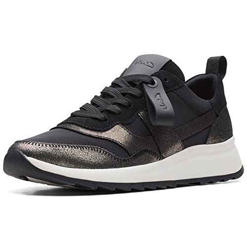 Clarks Dashlite Jazz, Zapatillas Mujer, Black Combi, 39 EU