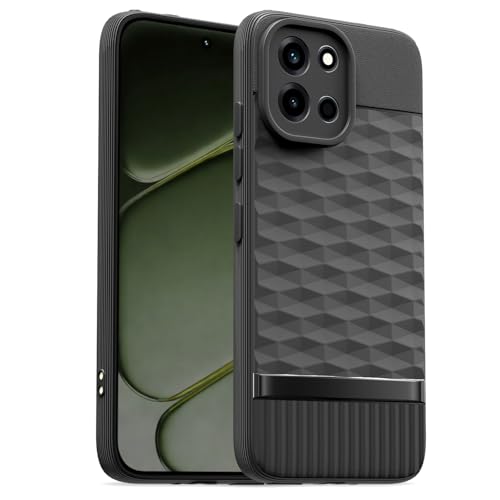 Image of Pikkme Back Cover for OnePlus Nord 6 5g Camera Protection 3D Hexa Cube Design Silicone Protective Bumper Case (Black)
