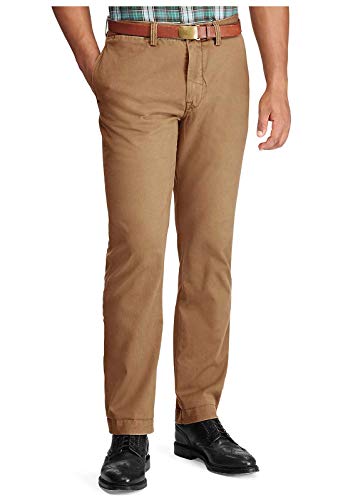 Polo Ralph Lauren Mens Classic-Fit Flat-Front Chino Pants (Ghurka, 32X34)