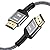 Highwings High-Speed 25 FT HDMI Cable, 18Gbps 2.0 Braided HDMI Cord, 4K HDR, HDR10, HDCP 2.2, ARC, Compatible with Roku TV/HDTV/PS5/Blu-ray