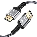 Highwings High-Speed 25 FT HDMI Cable, 18Gbps 2.0 Braided HDMI Cord, 4K HDR, HDR10, HDCP 2.2, ARC, Compatible with Roku TV/HDTV/PS5/Blu-ray