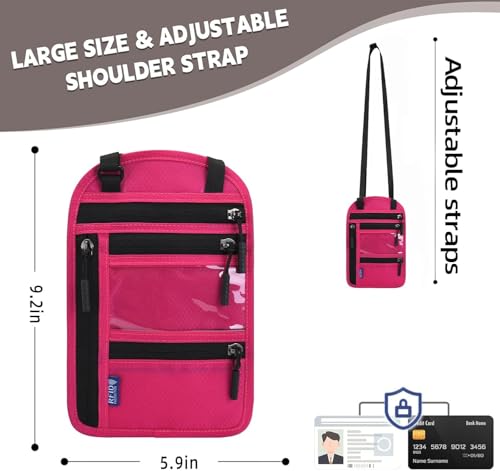 Image of Street27 Premium Neck Passport Holder for Men and Women - Stylish Secure with RFID-Blocking Wallet with Adjustable Strap Waterproof & Durable Material deal for Safe