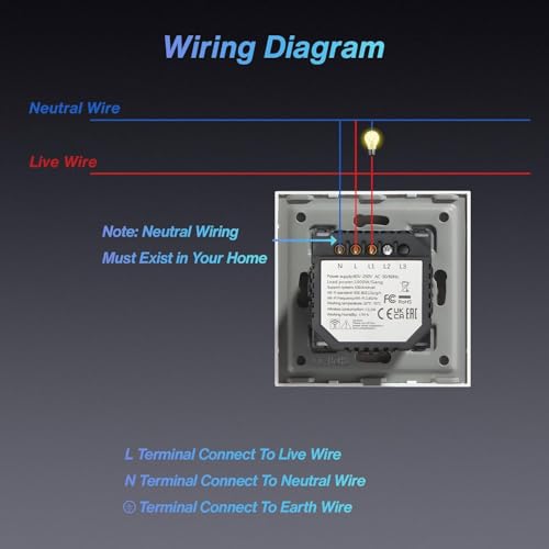 Image of QNQ SMART WiFi TOUCH SWITCH 3 SWITCHES + 1 UNIVERSAL SOCKET (10 amps each) 800 WATT /SWITCH GLASS : Elevate Your Home with Effortless Control Home Automation. fits in 4 module concealed board (GOLD)