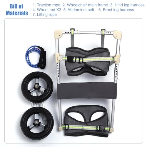 Soporte de cadera para perro: soporte de pierna trasera ajustable para artritis, ACL desgarrado, displasia de cadera, ayuda de movilidad de mascotas para problemas de caminar