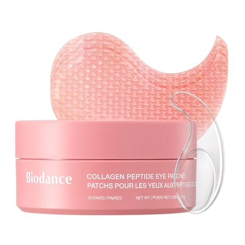 BIODANCE Collagen Peptide Eye Patches, Anti Wrinkle & Smile Line Patches for Face, Under Eye Mask for Fine Lines & Eye Bags Korean Skin Care (60 Count)