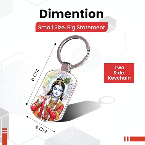 Image of Stylish Metal Keychains with Permanent Glossy Print - Inspirational Quotes & Spiritual Designs - Perfect Key chains for loved ones, Personal Use, Gifts & Return Gifts
