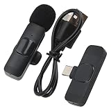 Cuifati Wireless Lavalier Microphone, Intelligent Noise Reduction with Clear Sound Quality, Strong Anti Interference, Lapel Clip Mic for Mobile Phones, Computers, Tablets (1)