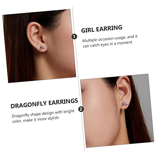 Boucles d'oreilles libellule sterling accessoire de fête pour filles