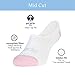 Peds Women's Nanoglide Mid Cut No Show Socks, 6-Pairs, Black, Shoe Size: 8-12 (Pack of 12)