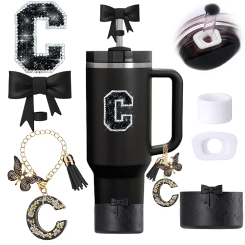 6PCS Black Stanley Cup Accessories Set for Stanley Cup 30oz 40oz