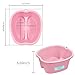 Ownest Foot Bath Spa,Water Spa and Foot Massage, Sturdy Plastic Foot Basin for Soaking Foot,Toe Nails, and Ankles,Pedicure,Portable Foot Tub-Pink