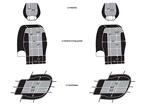 Image of CarsCover Custom Fit Neoprene Seat Covers for 2009-2014 Ford F150 F250 F350