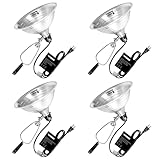 VIVOSUN 4 Pack Clamp Lamp Light with Detachable 8.5 Inch Aluminum Reflector up to 150 Watt E26 Socket (No Bulb Included), 6 Feet Cord, UL Listed