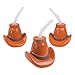 Fun Express Cowboy Hat Cups with Straw (set of 12) Western Party Supplies