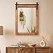 Tangkula Rustic Farmhouse Wall Mirror, 22 x 30 Inch, Barn Door Style with Wood Frame & Metal Bracket, Wall-Mounted Decorative Mirror for Bathroom, Living Room, Entryway