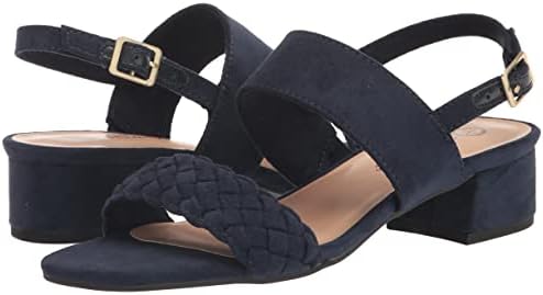 Bella Vita Women's Ellison Heeled Sandal, Navy Suede, 5 | Image 6