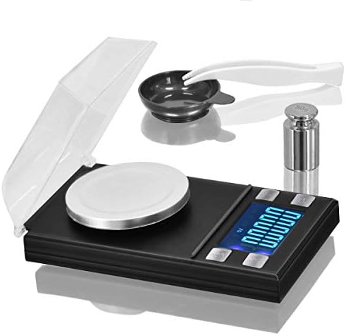 Digital Scales 0.001g/50g, Pocket Scales with LCD Display, Electronic Jewelry Gold Scales with High Precision Scales, Mini Portable Smart Jewelry Milligram Scales