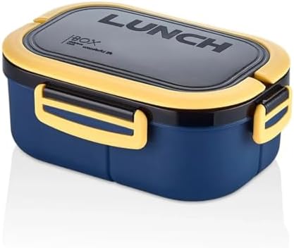 Jouis Beslenme Kutusu 1200 ml 2 Katlı 6 Bölmeli BPA'sız PP Plastik Sefer Tası ve Beslenme Çantası - Lunch Box, ÇATAL KAŞIK ve BIÇAK Dahil Okul Beslenme (Mavi) - Görsel 7