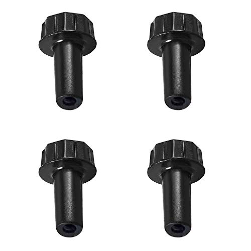 ECUDIS 4 PCS Plastic Lamp Switch Turn Knob, On/Off Replacement Light & Fan Knobs Thread Lamp Key Twist Knobs Extension, Lamp Repair Kit Socket Replacement, Black