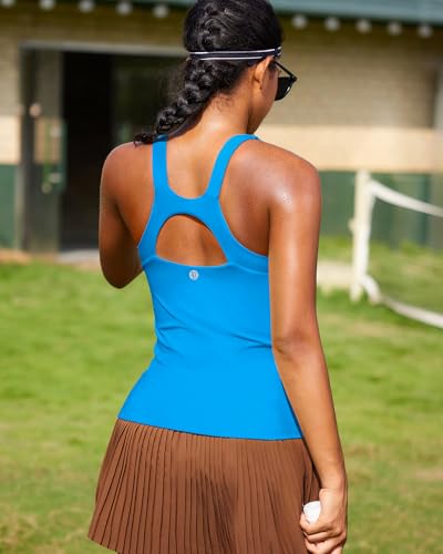 Image of RUNNING GIRL Workout Tops for Women,Racerback Tank Tops with Built in Bras,Padded Sports Bra Yoga Tank Athletic Tops