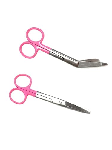 Krankenschwester Scheren Set MIT GRAVUR - Verbandschere Krankenschwester - Krankenschwester Zubehör - Krankenschwester Geschenk - Edelstahl Scharf - Abgerundete Spitze (Rosa) Krankenschwester Scheren Set MIT GRAVUR - Verbandschere Krankenschwester - Krankenschwester Zubehör - Krankenschwester Geschenk - Edelstahl Scharf - Abgerundete Spitze (Rosa)