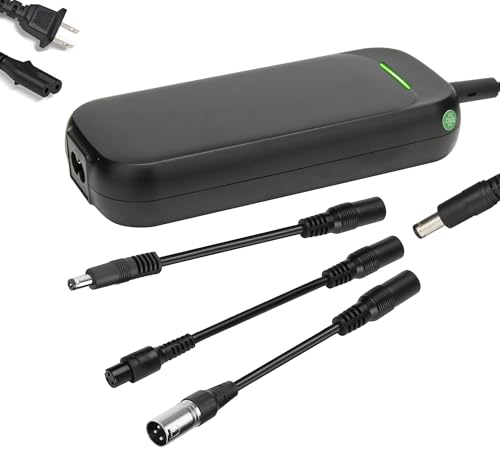 Xietongpo 29.4V 24V 2A Scooter Battery Charger with 3-Pin XLR Connector for Wheelchairs Power Chairs, Drive Medical 58.8 W Power Supply with DC5.5x2.5/2.1 XLR Male Plug for 24V 7S Lithium Battery Pack