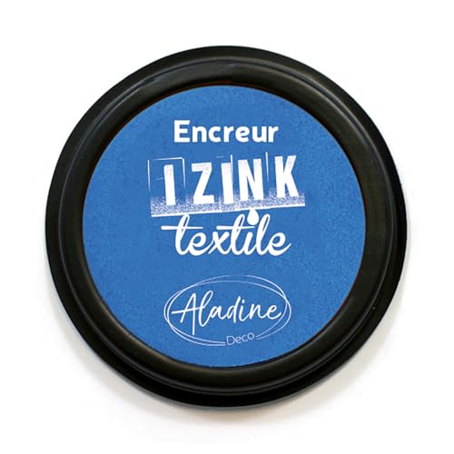 Aladine - Encreur Textile Izink Pigment - Encreur pour Tampon Spécial Tissu - Couleur Bleu Clair...