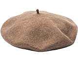 Bonnet artiste adulte JOYHY Homme Couleur Unie Laine Artiste Français Bérets Bonnets Kaki