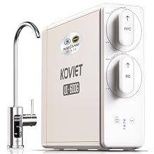 KOVIET Reverse Osmosis System, 10-Stage 600 GPD Tankless Reverse Osmosis Water Filter, Under Sink RO Water Filtration System with Smart LED Faucet, NSF/ANSI 42 & 58 Certified, 31 Pure to Drain