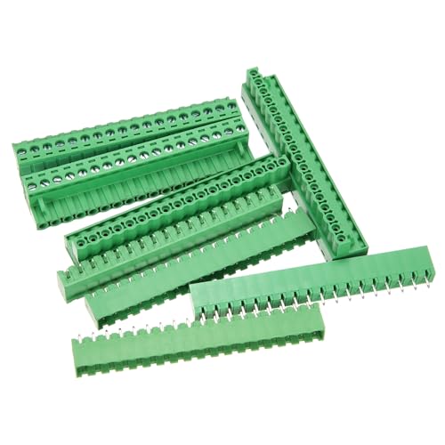 Image of sourcing map 4 Pcs 18 Pin 5.08mm Pitch PCB Mount Screw Terminal Block Connector Plug Socket Panel Mount Pluggable Type Connector 300V 20A for 24-12AWG Cable