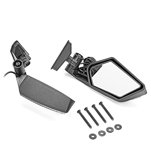 Wsays Side Rear View Mirrors with LED Turn Signal Lights Compatible with Can Am Maverick X3 XDS XRS Max R Turbo 2017-2025