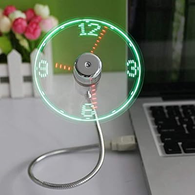 Ventilador USB LED, HuiHeng Mini Ventilador De Reloj LED Con Cuello De Cisne Flexible, Ventilador Personal Silencioso Portátil USB Alimentado Para el Hogar, Oficina | Ya disponible en tu tienda friki favorita! En mundofriki.es!