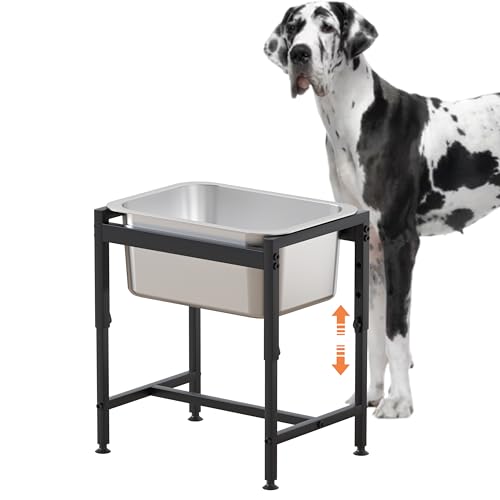 Piskyet 2.5 Gallon Elevated Dog Water Bowl for Large Breeds, 14.2