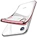 TOZO for iPhone XR 6.1 Inch (2018) Premium Clear Soft TPU Gel Ultra-Thin [Slim Fit] Transparent Flexible Cover for iPhone XR with [Space Rose Gold Plating Edge]