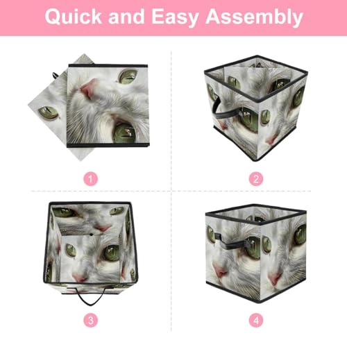 Cube de rangement chat blanc pour éliminer le désordre - 7