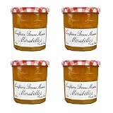 Confiture de Mirabelles 370g – Lot de 4 Pots – Recette Maison Authentique – Fruits Cuits au Chaudron – Idéal Petit Déjeuner & Pâtisserie