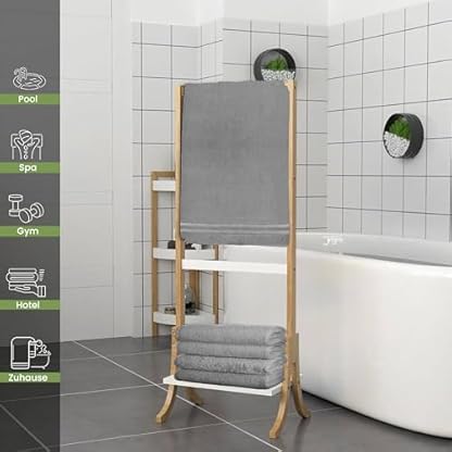Julido Handtuch Set – 4er Pack – Flauschige Handtücher 50x100 cm (Anthrazit), 100% Baumwolle, Hochsaugfähig, Weich & Strapazierfähig, Öko-Tex Zertifiziert – Bild 4