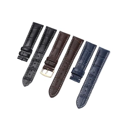 Bracelet en cuir véritable SERDAS boucle papillon pour réparer Longines Master usé