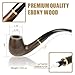 Whitluck's Handmade Tobacco Smoking Pipe, Premium Wood Pipe, Perfect Starter Pipe Kit with Leather Pipe Stand, Gift Set and Accessories (Matte Finished)