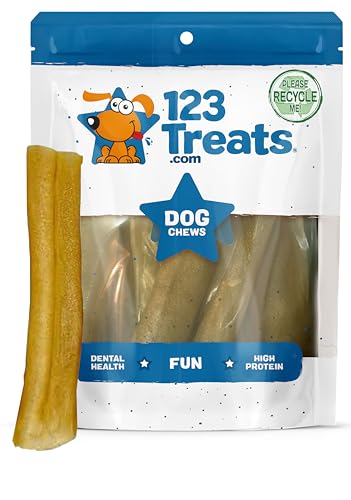 123 Treats Collagen Roll Chews for Dog - 6 Inches 8 Count, Long Lasting Healthy Joint Support Dog Treat, Rawhide Alternative, Delicious Beef Collagen Sticks for Dogs | Natural Collagen for Dogs