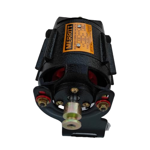 Image of Merritt sewing machine motor with Pedal regulator | 6500 RPM | AC Copper Winding | Cast Iron | Domestic sewing machine USHA, Merritt, Singer | Heavy Duty | Heat resistance.