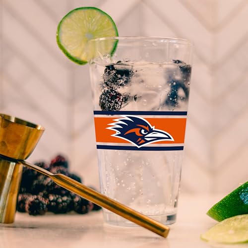 Image of Logo Brands NCAA 16 oz Pint Glass - Durable Glass With Bold Team Color- Chip-Resistant Rim Drinkware For Fans, Tailgates, Home Bars & Everyday Use