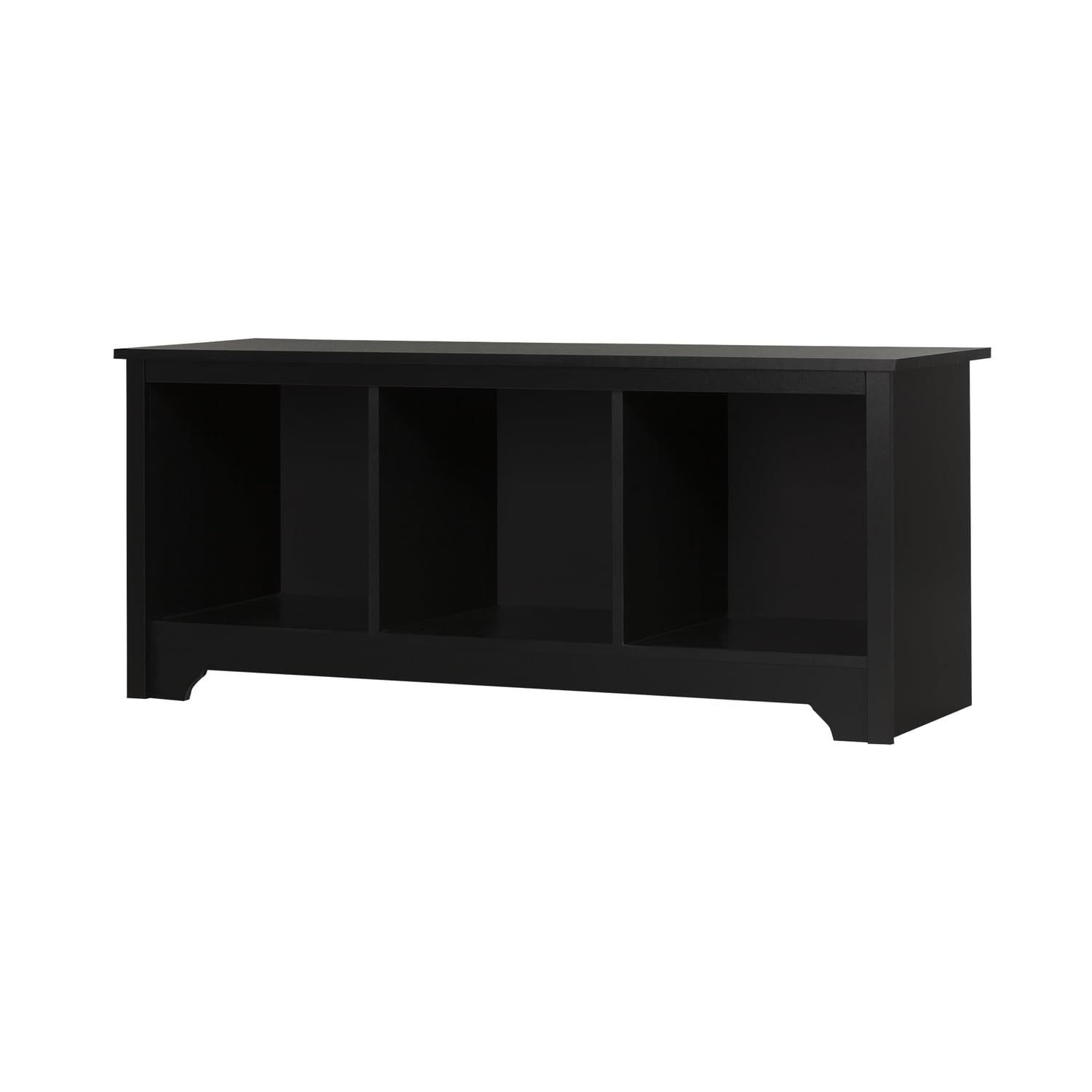 South Shore 10330 Vito Pure Black Cubby Storage Bench