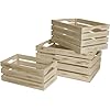 wald imports Set of 3 White Washed Wooden Crates for Storage Decorative Wooden Crate Set for Home Decoration Display Vintage Storage for Household Goods