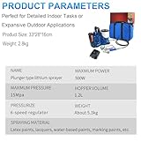 Generic 500W Cordless Airless Spraying Machine, 1.1L/Min High Pressure Paint Sprayer with 21V Lithium Battery, 6-Speed Adjustable/1.2L Hopper/15MPa Max Pressure, Blue Handheld Paint Sprayer - Image 7