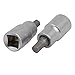 Aexit H8 Hex Hand Operated Tools Head 1/2-inch Square Chrome Vanadium Steel Drive Socket Adapter 2pcs Model:23as543qo360