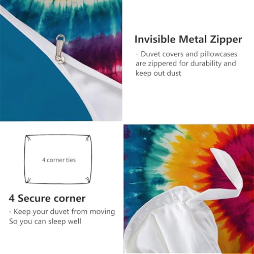 Housse de couette microfibre texture hippie douce et résistante - 7