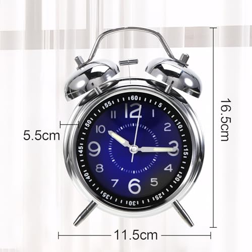 Reloj despertador súper fuerte de 4 pulgadas para el dormitorio de jóvenes y adultos 8