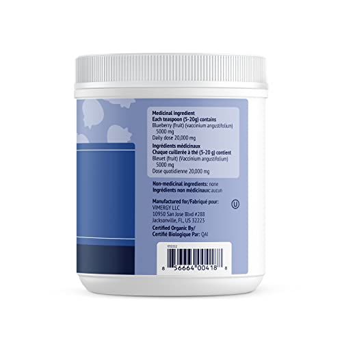 Vimergy Usda Organic Wild Blueberry Supplement Powder, 62 Servings – Natural Wild Blueberries - Fruit Powder For Smoothies, Juices, Fruit Bowls – Low-Bush, Non-Gmo, Gluten-Free, Vegan, Paleo (250G) #TOP2